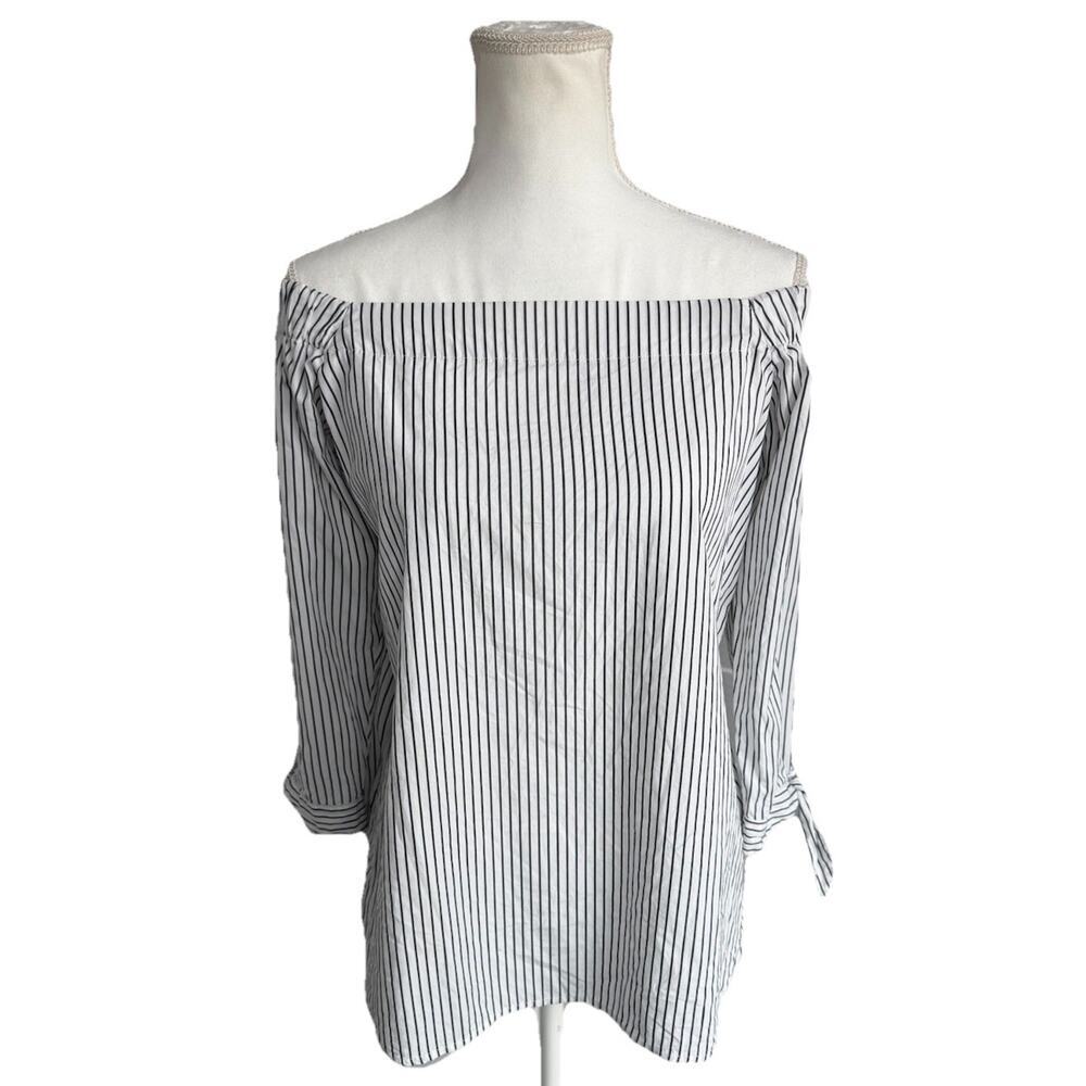 BANANA REPUBLIC Cotton Poplin Off-the-Shoulder Top Size Small